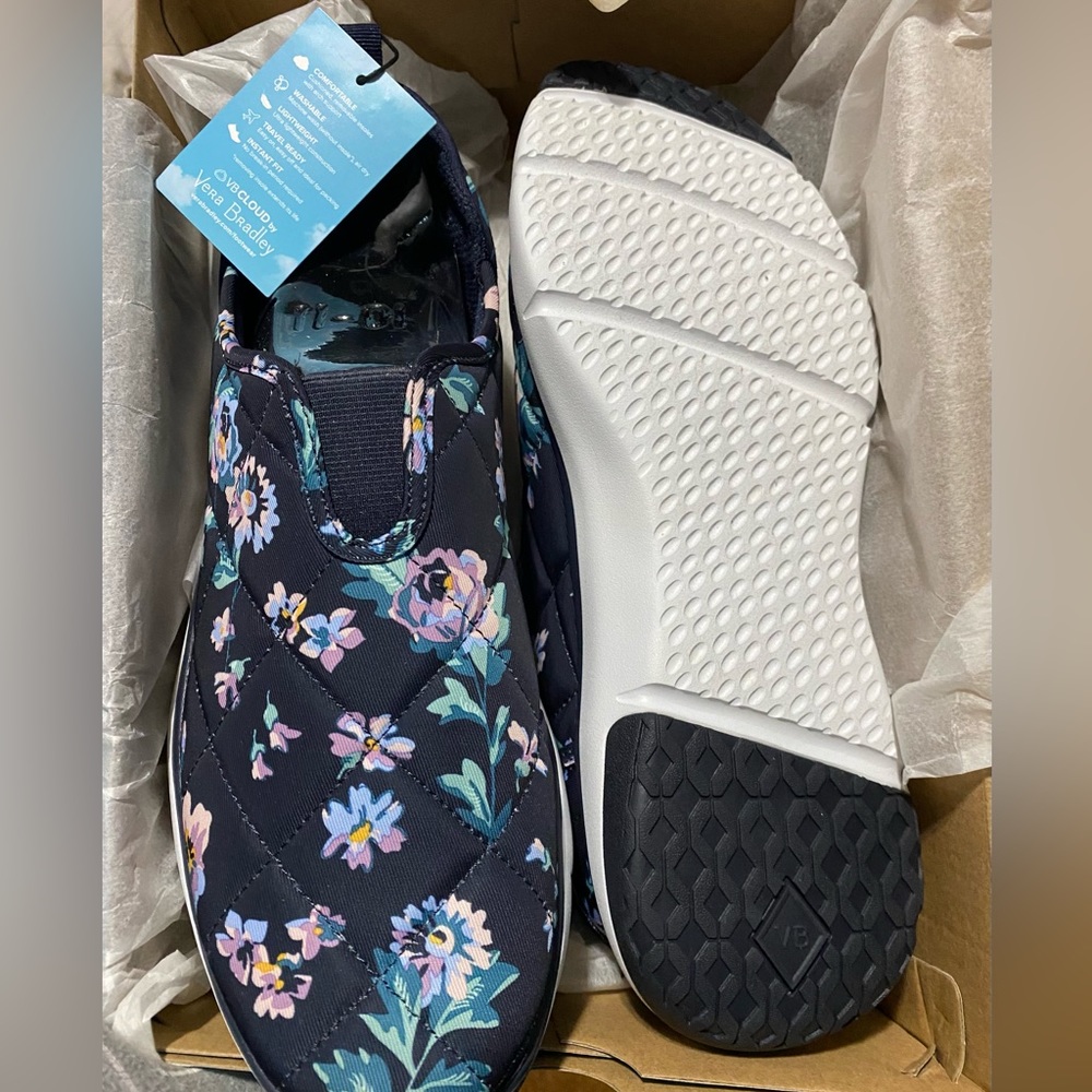 Vera Bradley shoe. New in box. Blue w/design. Size 11